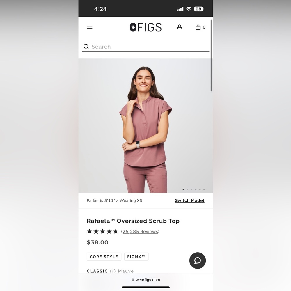 Mauve Figs top size S